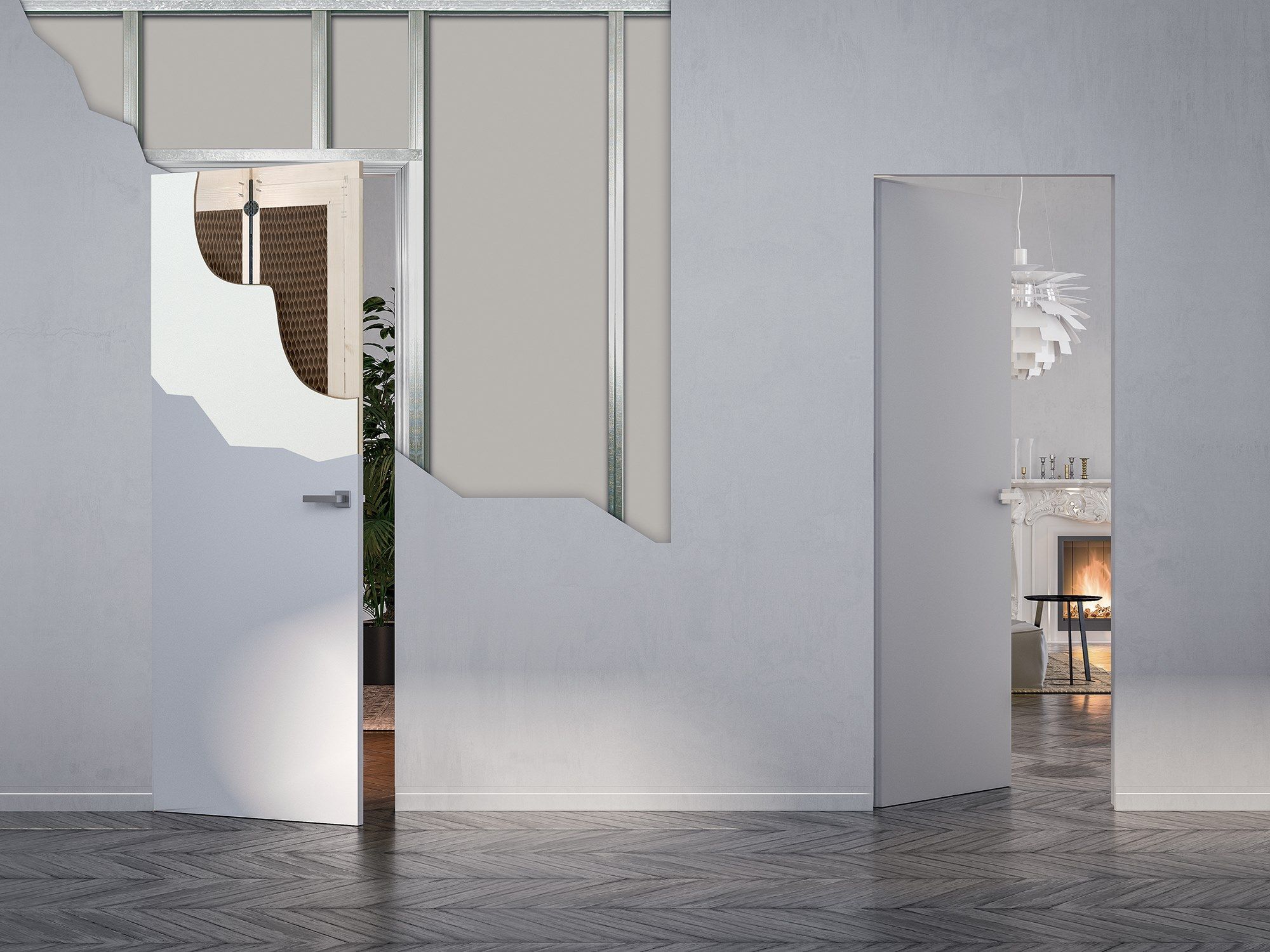 Рама для двойной распашной двери filomuro Eclisse затмение синтез ARCH-00136363 - Вид №1