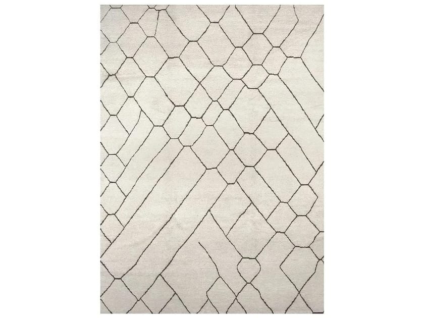 Шерстяной ковер ручной работы с прямоугольным рисунком Mohebban Berber - с низким ворсом ARCH-00089105