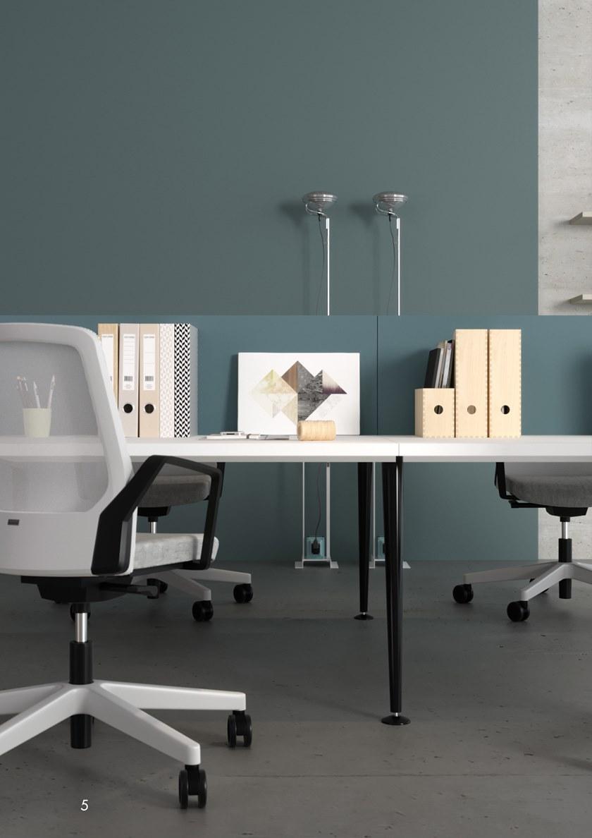 Elitable Стол из лакированного дерева с системой прокладки кабелей Joy sun-id-1374780 - Вид №2