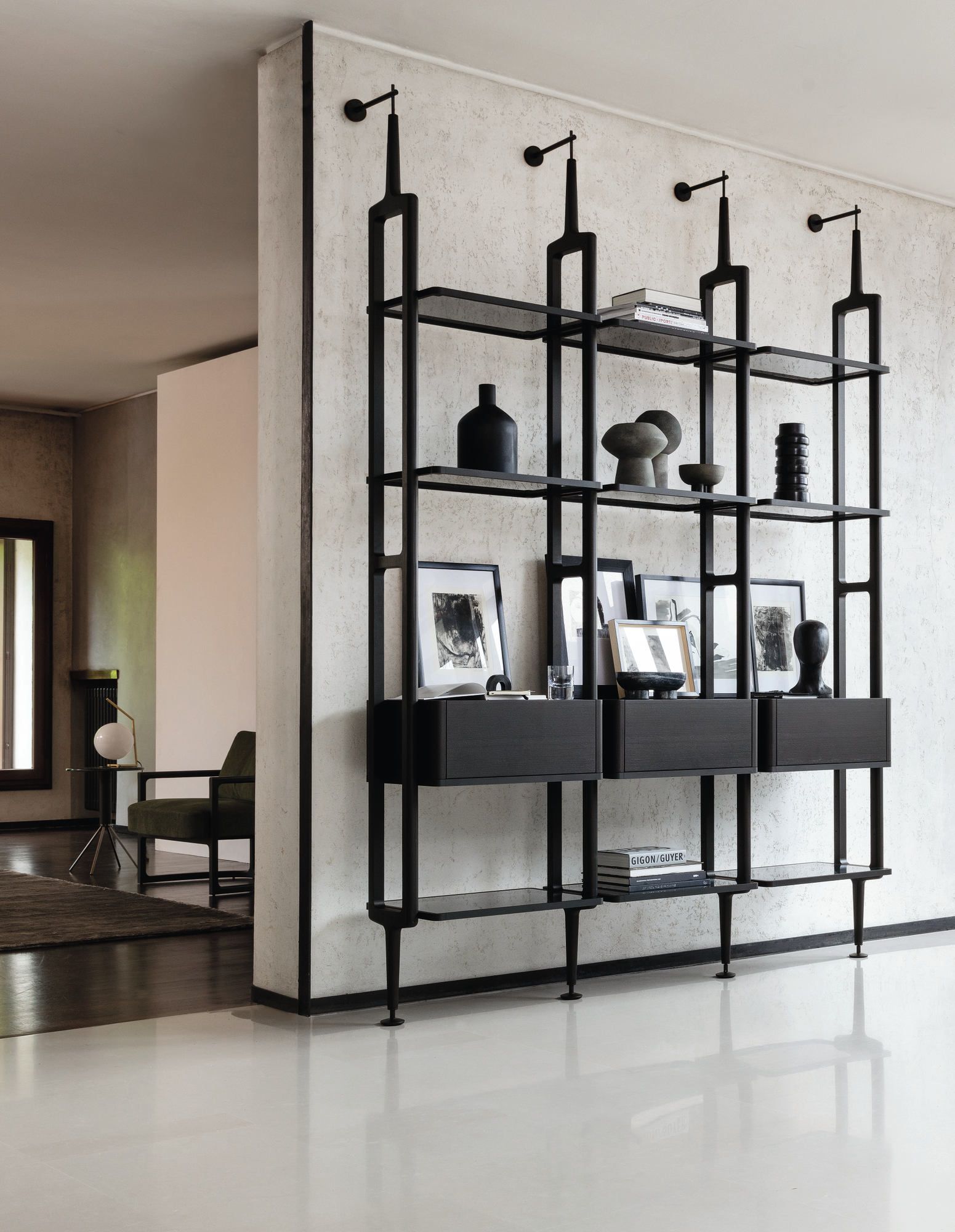 Модульный книжный шкаф из ясеня с ящиками Porada Soul ARCH-00086017 - Вид №7