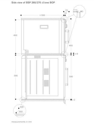 Gaggenau Комбинированная стеклянная печь Serie 200 Bsp260131  - Вид №2