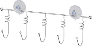 GHI 009 Штанга с 5-ю крючками на вакуумных присосках 39 cm SORCOSA Plain