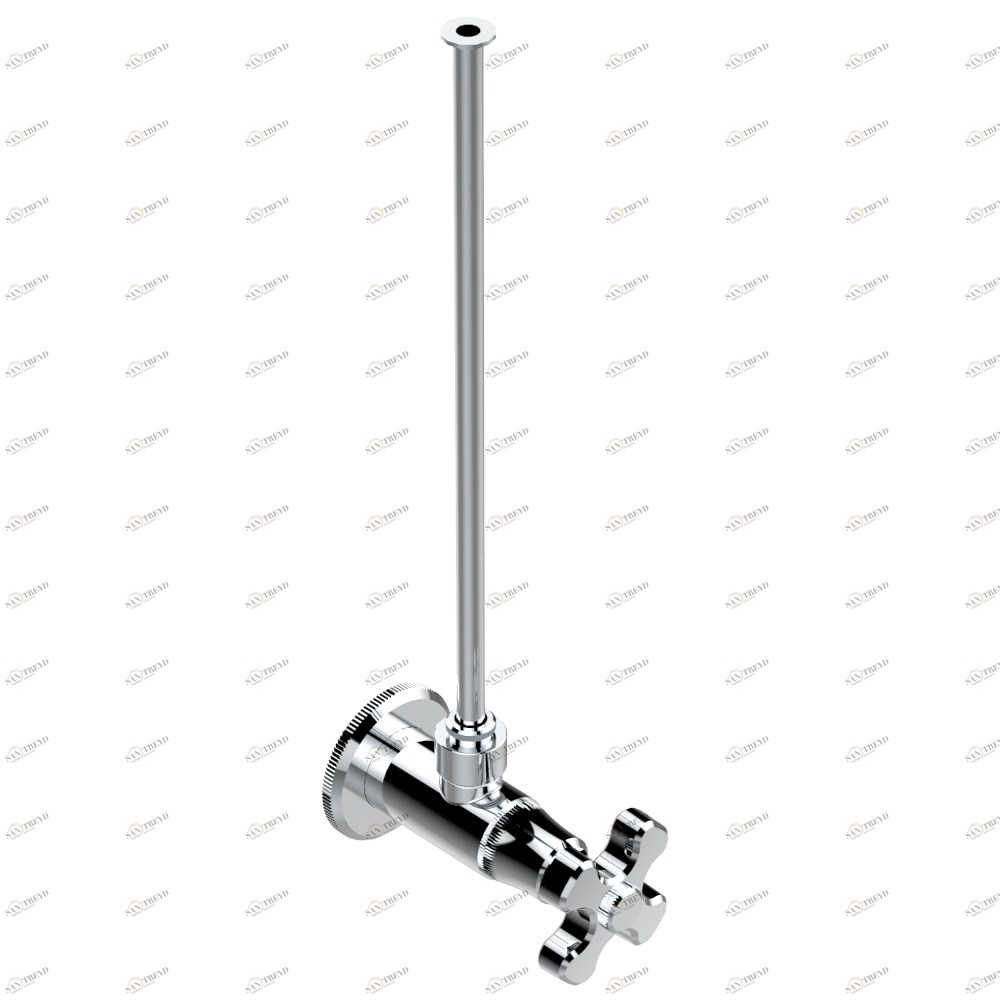 A54-181/S Кран запорный 1/2" стильный регулируемый с 30 cм трубкой Thg-paris Art Déco Хром A54-181/S CAT.A
