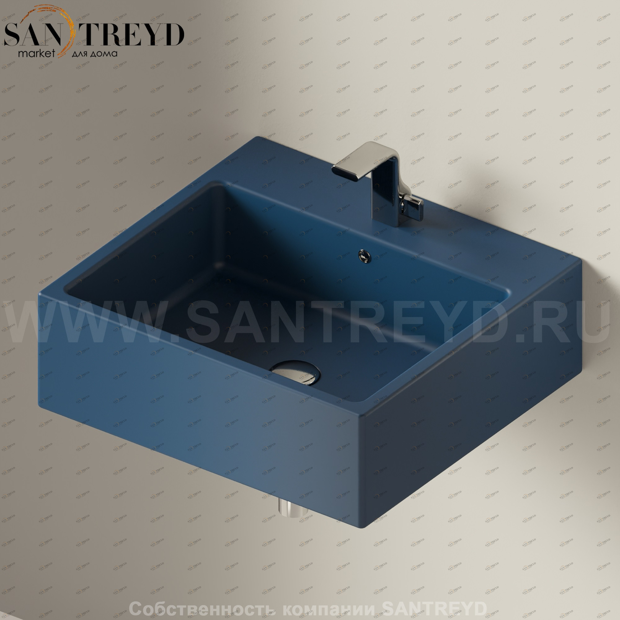 50527016 Подвесная раковина настенная прямоугольная Ceramica Flaminia Acquagrande