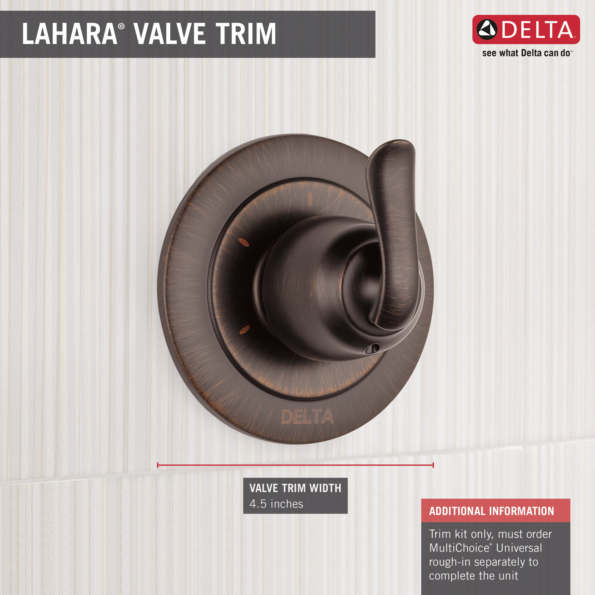 T11894-RB 3-позиционная регулировка 2-портового дивертора Delta Faucet Linden Венецианская бронза  - Вид №1