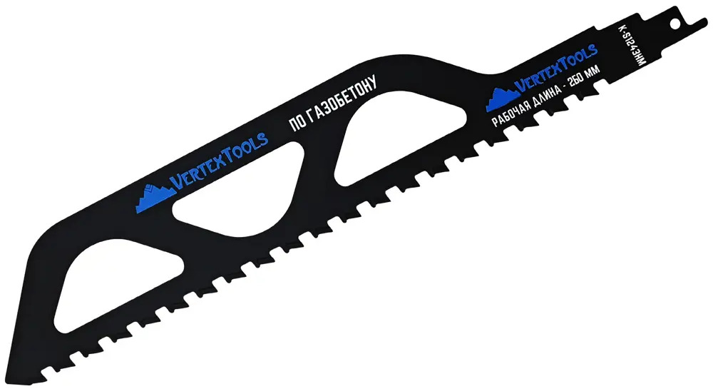 Пилка для сабельной пилы Vertextools K-S1243HM 305 мм для газобетона 85923738