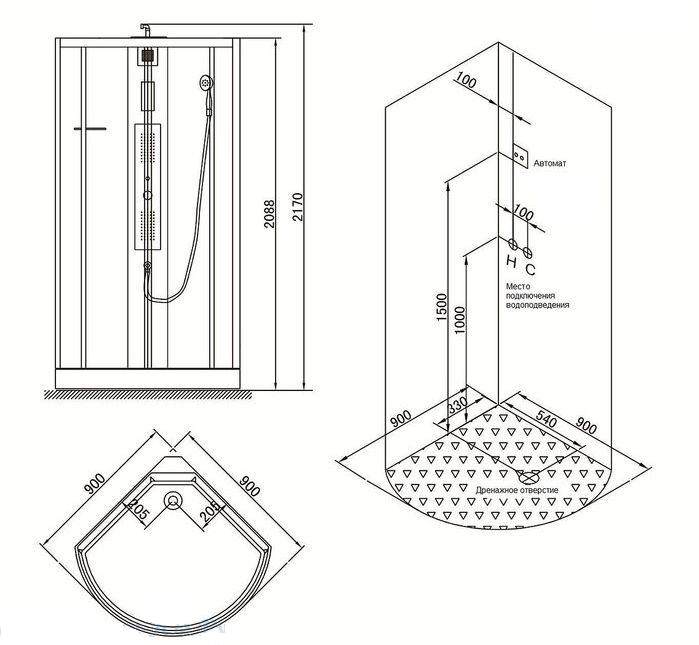 W1017 Душевая кабина SSWW WU - Вид №3
