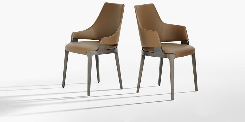 Potocco Кожаное кресло с подлокотниками Velis 942 7 / 942 pb7 - Вид №1