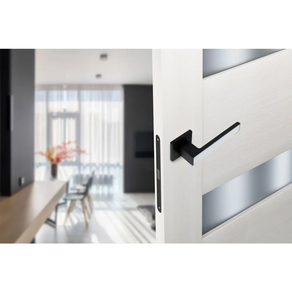 EDSON Дверные ручки EDS-124H-Q2 черные на розетке 85170399 STLM-0059395 - Вид №5