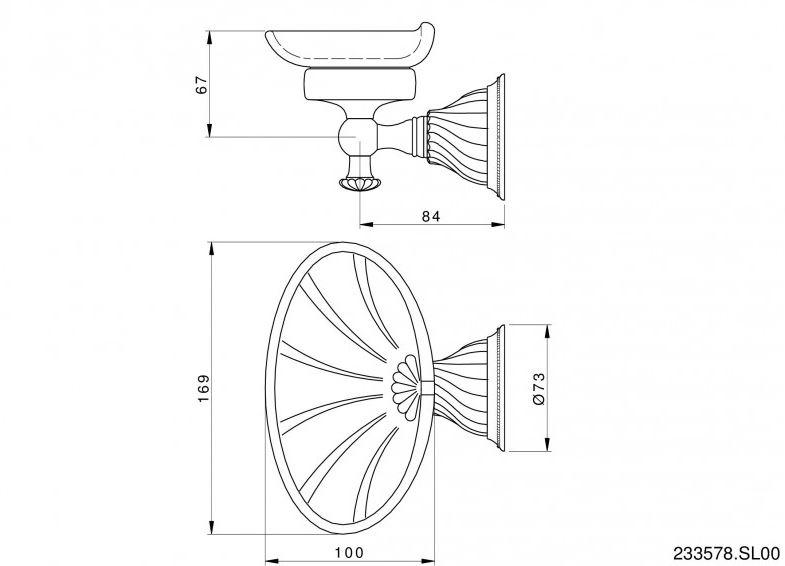 Bronces Mestre Portasapone a muro Artica with porcelain 233578.sl00.50 - Вид №1