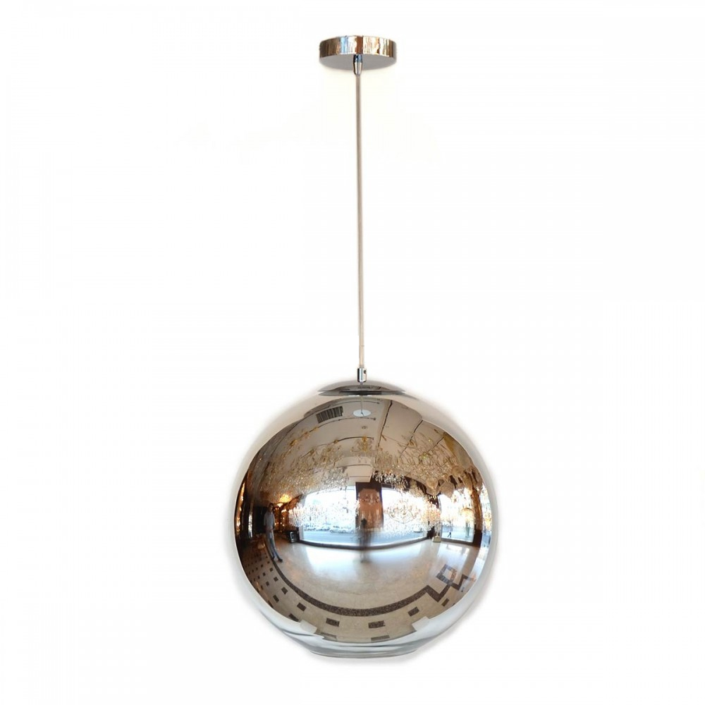 Светильник подвесной 30х30 см хром Oberon MD13090001-1A DELIGHT COLLECTION ДИЗАЙНЕРСКИЕ 00-3882380 Прозрачный;хром  - Вид №1