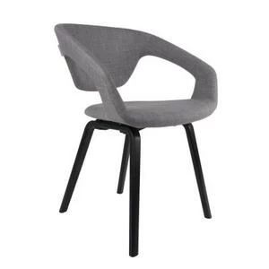 Кресло Flexback серое с черным основанием