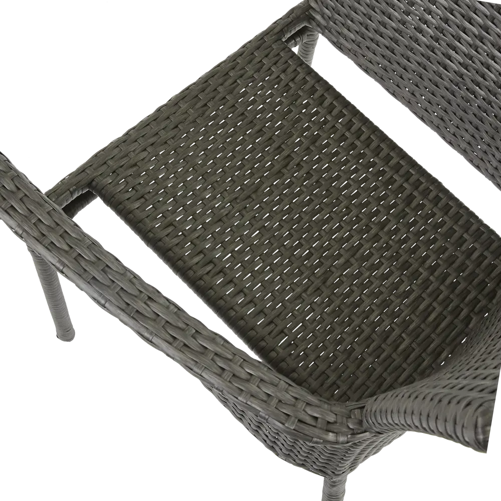 Кресло садовое Naterial Noa Fix 61.5x86x61.5 см искусственный ротанг серый/чёрный STLM-2023676 - Вид №4