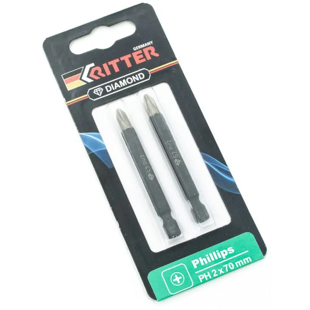 Бита магнитная Ritter Diamond PS20112055 PH2x70 мм, 2 шт. 89391873 STLM-2204879  - Вид №1