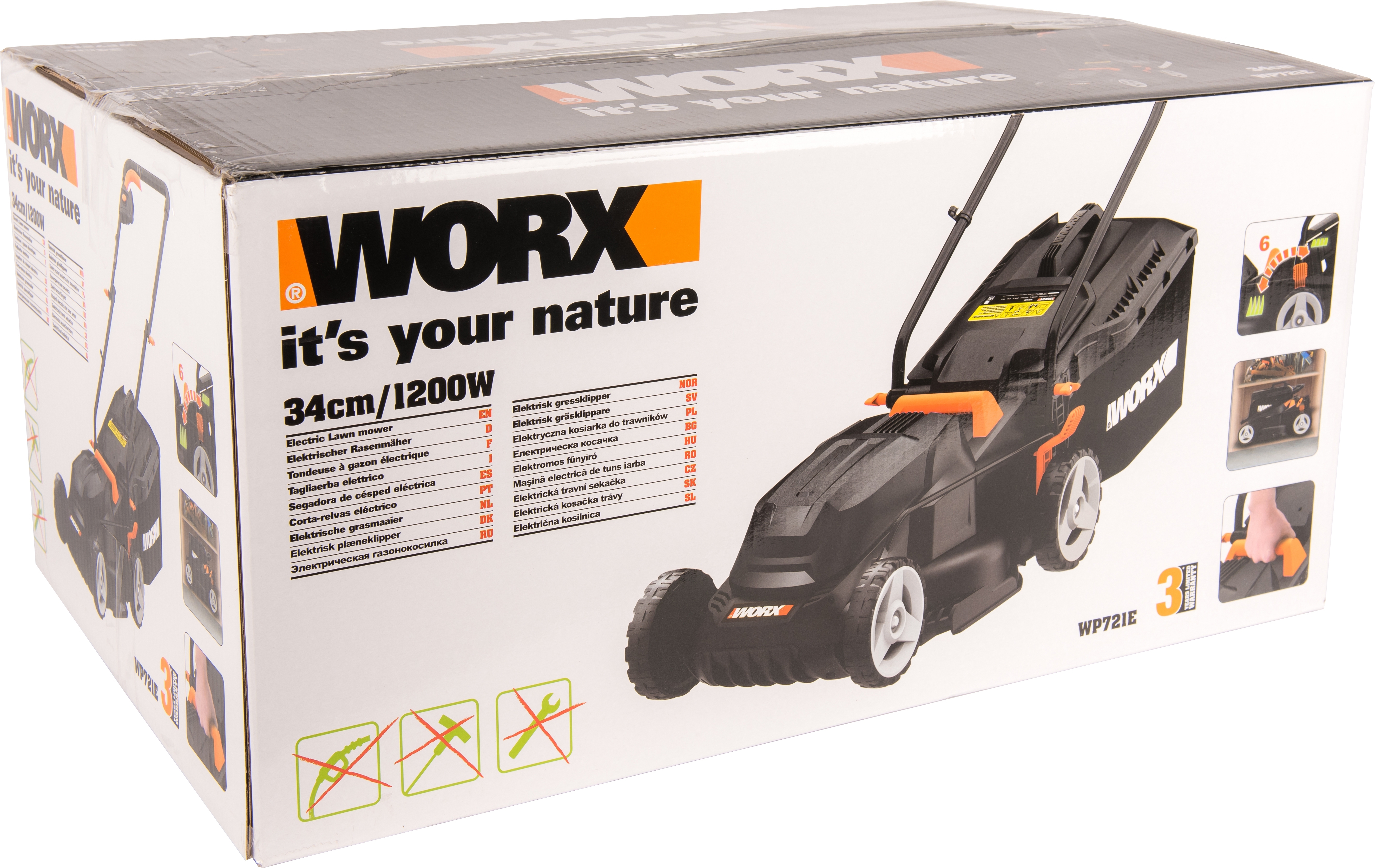 Электрическая газонокосилка WORX WP721E для идеального газона 82600075 STLM-0031105 - Вид №6