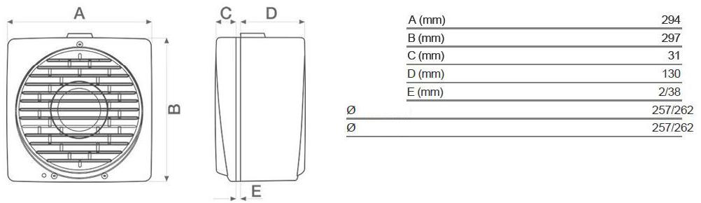 Vortice Осевой вентилятор настенный / стеклянный Vortice vario 12452 - Вид №3