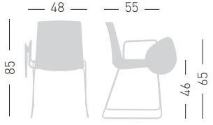 GABER Стул для конференций из технополимера с откидной крышкой Jubel sun-id-1477893 - Вид №11