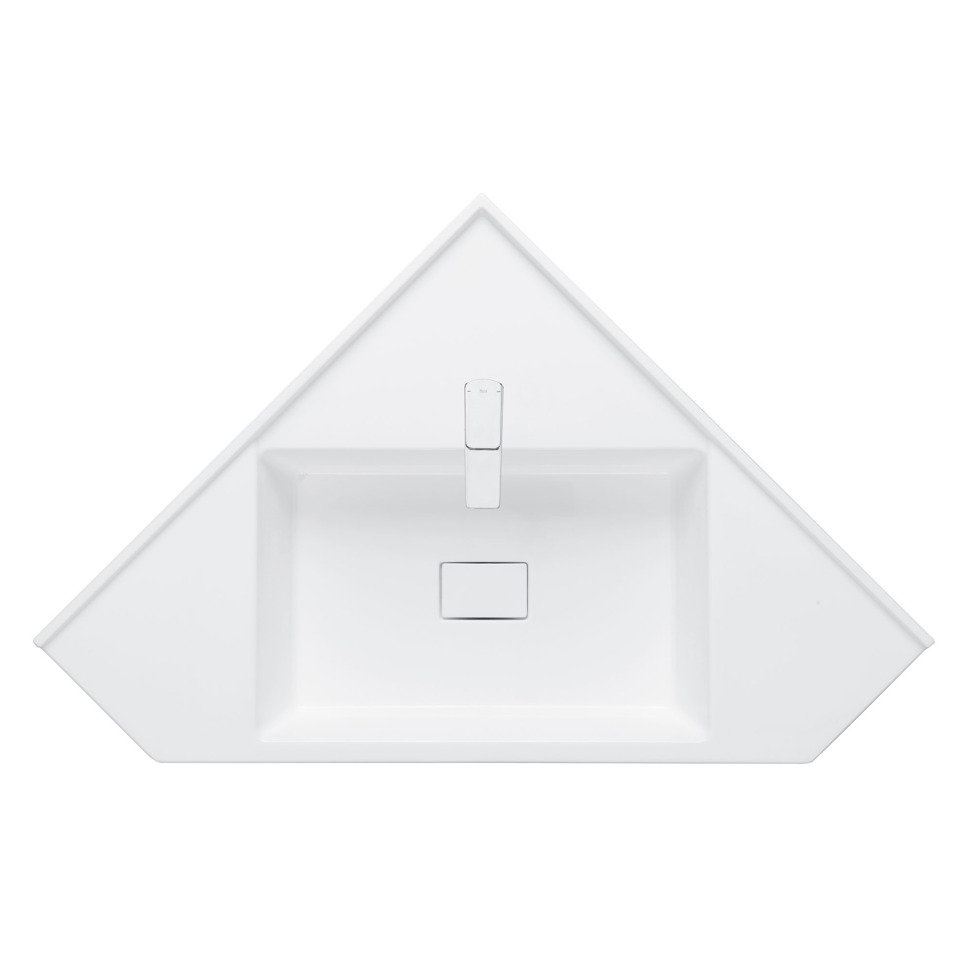 1A715331AN01010 Подвесная раковина настенная прямоугольная AQUATON КАНТАРА белая - Вид №1