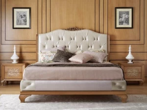 Arvestyle Мягкая кожаная кровать с тафтинговым изголовьем Giulietta e romeo Mn-1610