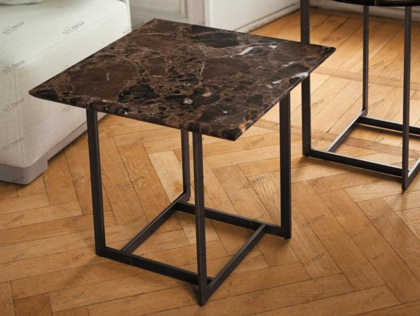 Porada Квадратный мраморный журнальный столик Iron sun-id-1404153