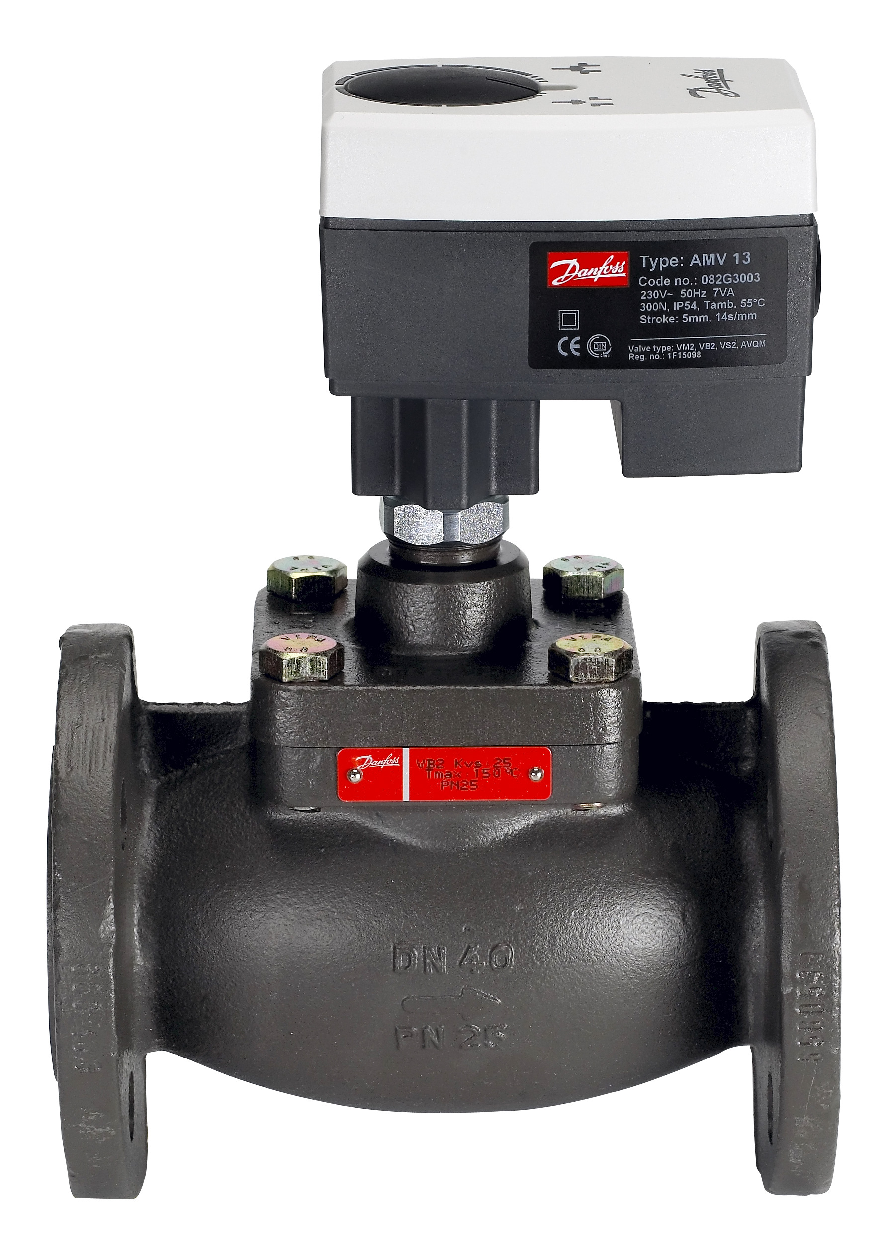 Danfoss Редукторные электроприводы с трехпозиционным управлением AMV 25 230В электропривод 082G3024  - Вид №23
