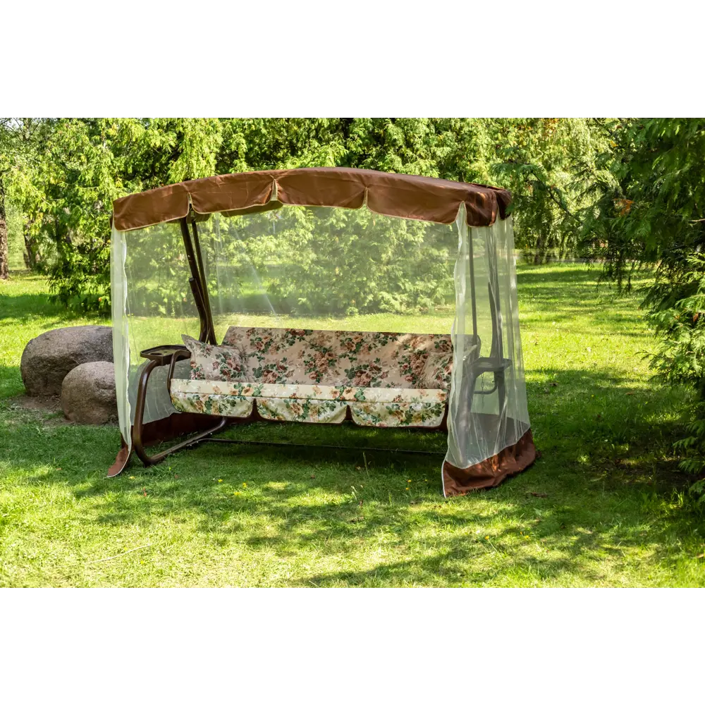 Качели садовые Naterial Ривьера 3-х местные (до 280 кг) коричневый/ бежевый STLM-2053275 - Вид №3