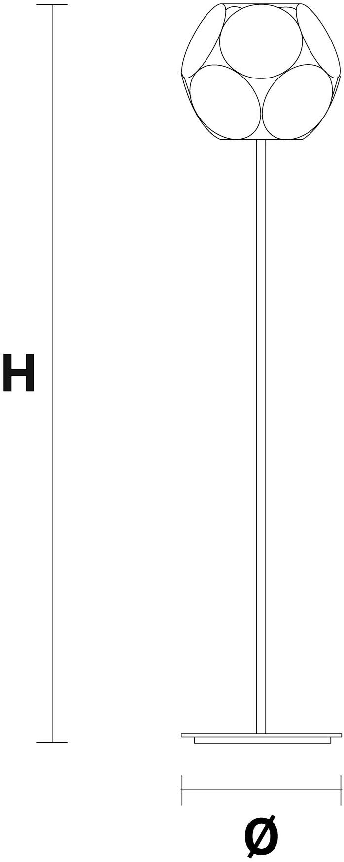 Masiero Светодиодный торшер из крашеного металла Timeo sun-id-1502558 - Вид №1