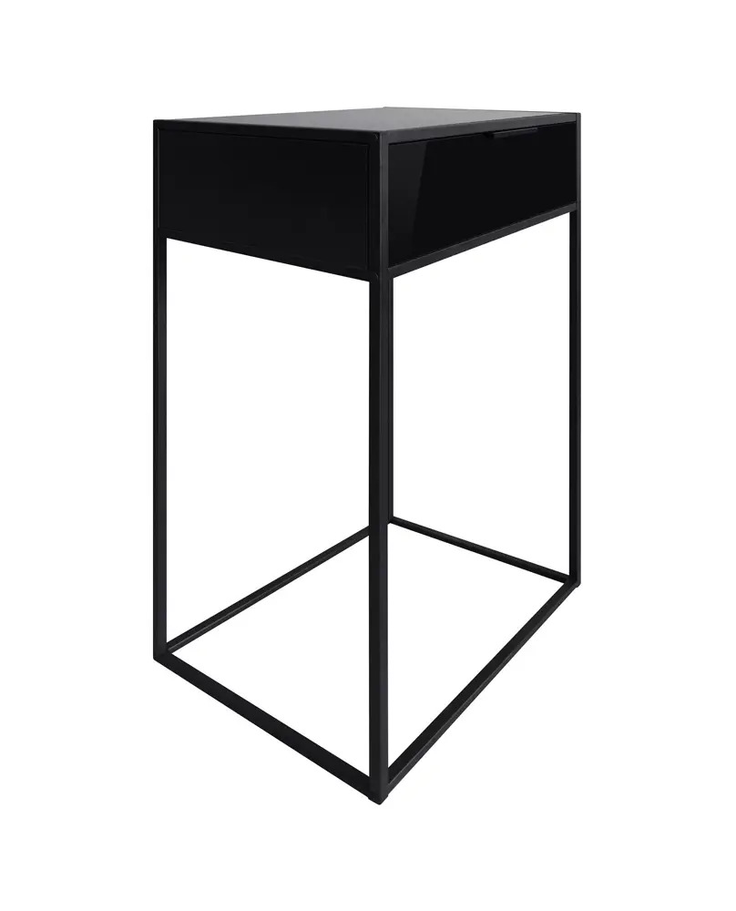 90454845 Консоль напольная с ящиком MD Noir 52.60x91x38 см цвет черный STLM-0229346