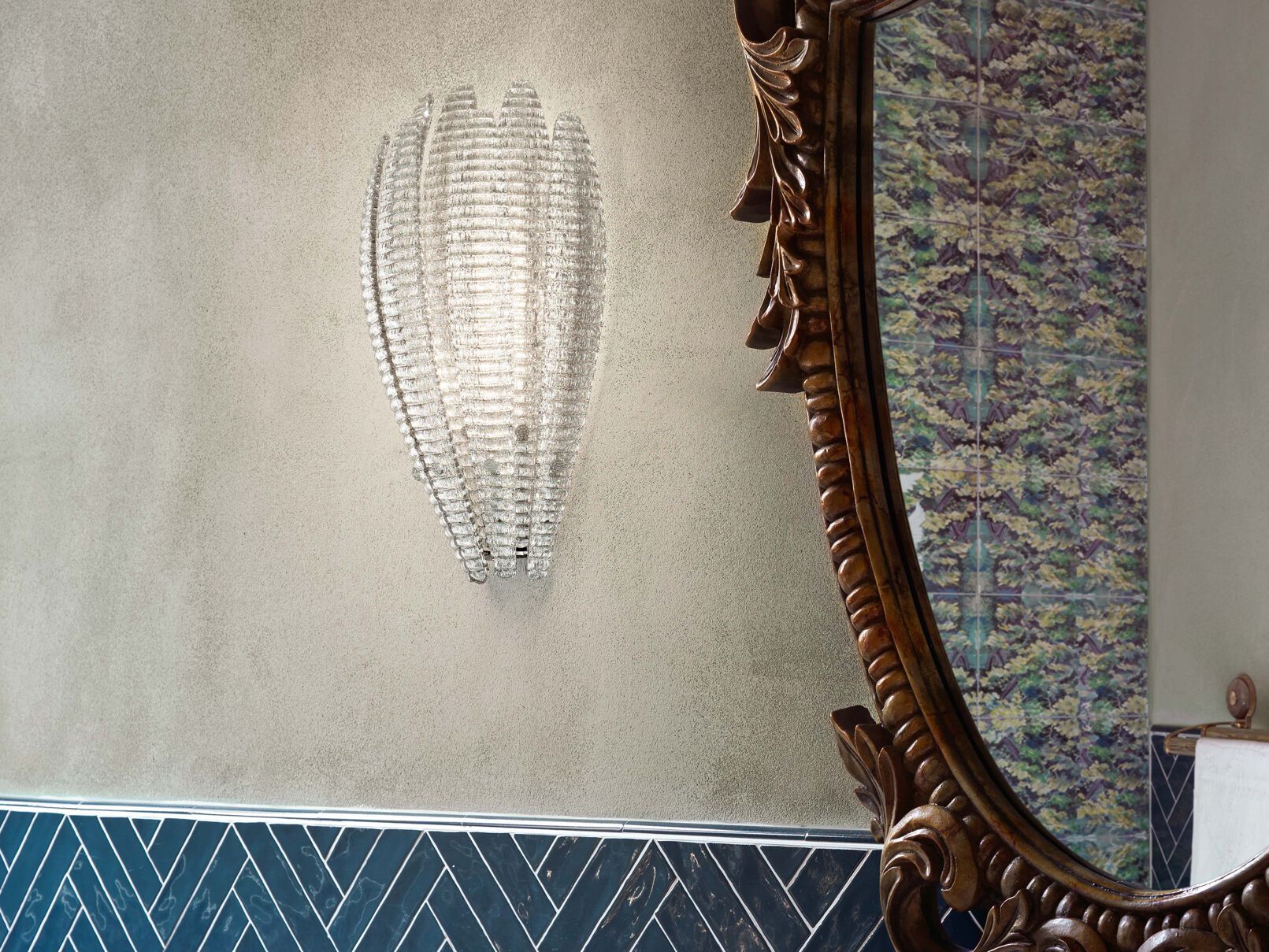 Венецианский Кристалл ручной работы настенный светильник Barovier&Toso Агава ARCH-00105844