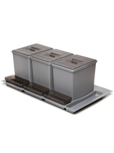 Система сортировки мусора Omega 900/47 Metallic Grey NAVAKO