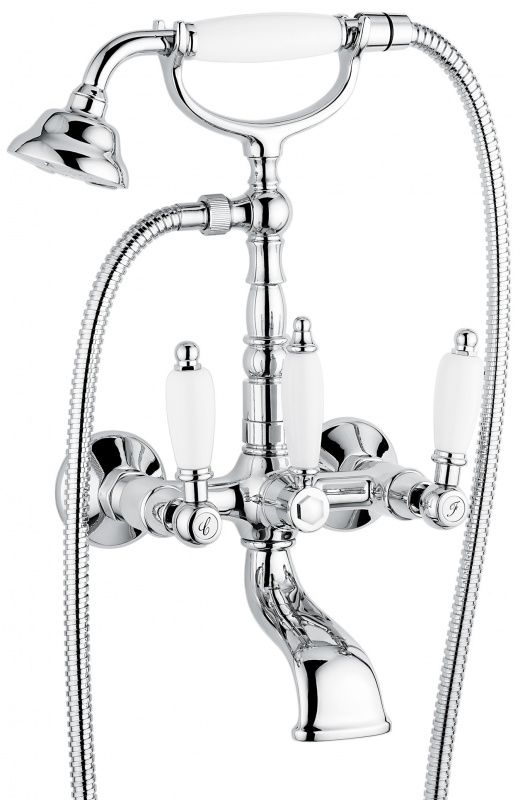 121611CR Смеситель Deco Ceramic с ручным душем для ванной, цвет хром EMMEVI Decò ceramic