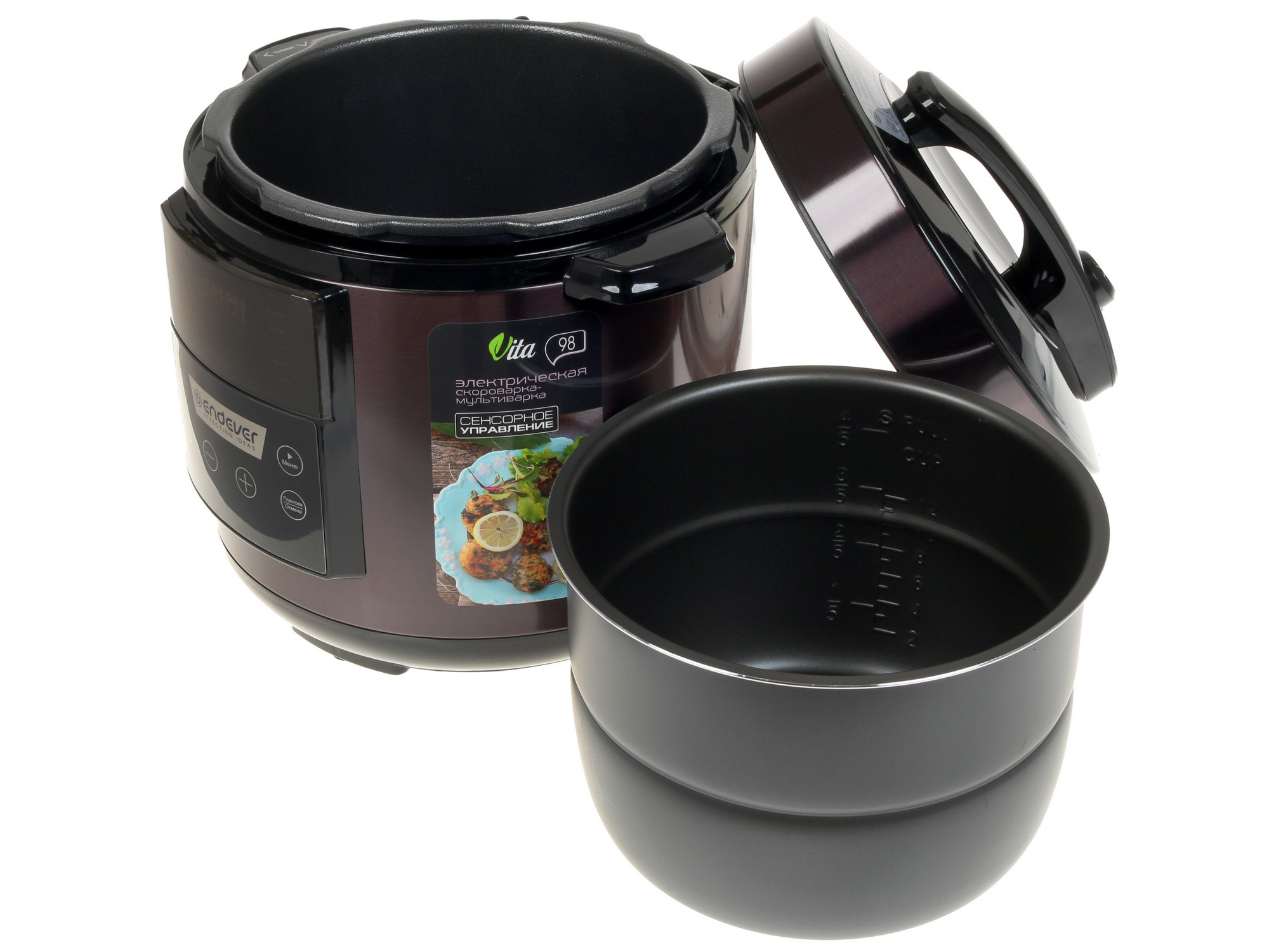 1188254 Мультиварка-скороварка Endever Vita-98 фиолетовый STDN-0031413 - Вид №4