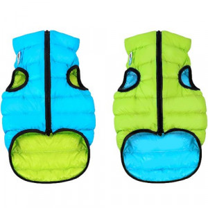 ПР0038381 Куртка для собак двухсторонняя размер XS 25см салатово-голубая AiryVest