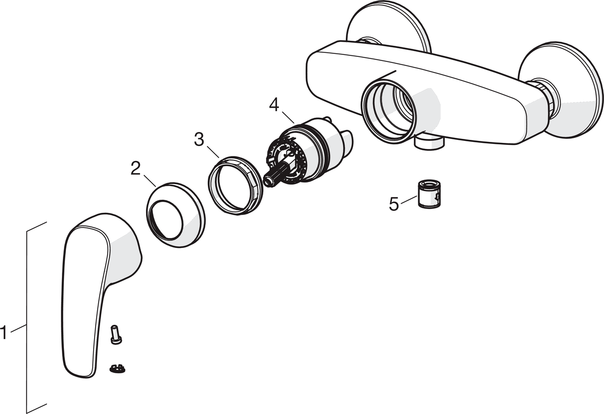 Oras 1063U Смеситель для душа 1063U Safira Хром  - Вид №4
