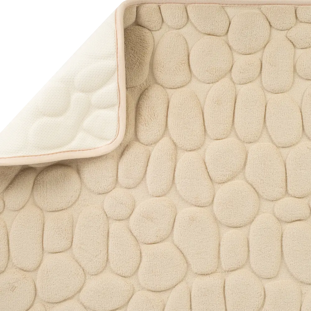 Коврик для ванной Grampus 80x50 см цвет бежевый STLM-2129909 - Вид №2