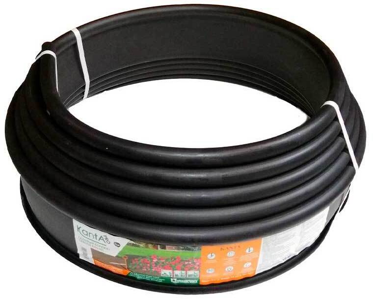 Садовый бордюр "Канта PRO", чёрный ГеоПластБорд