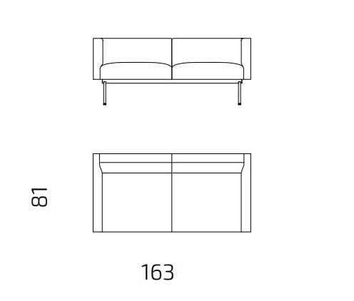 2-местный тканевый диван Intuit by Softrend Sans ARCH-00120539 - Вид №3