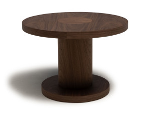 Круглый журнальный столик из грецкого ореха