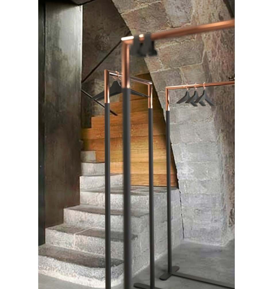 FROST Вешалка 8 » чёрная / медь   U3014-C  - Вид №5