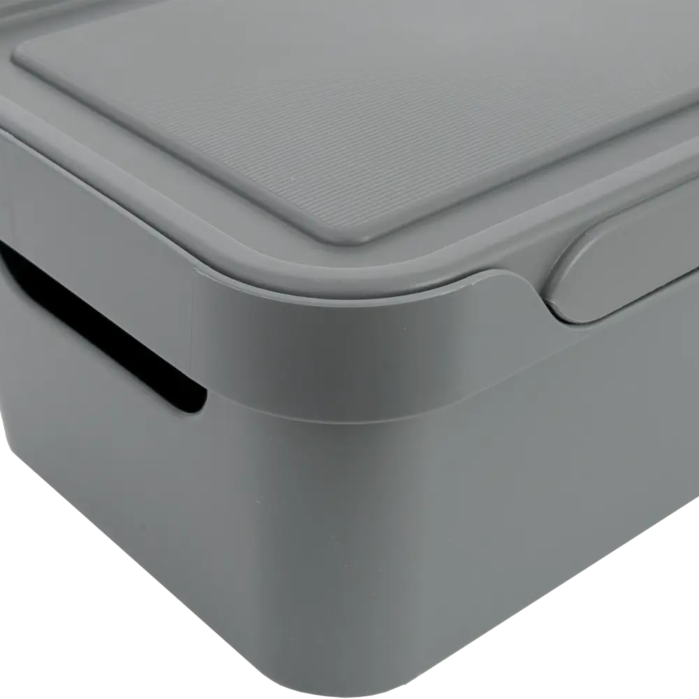 Ящик с крышкой Luxe 27x19x12 см 4.6 л полипропилен цвет серый БЫТПЛАСТ STLM-2080071 - Вид №3