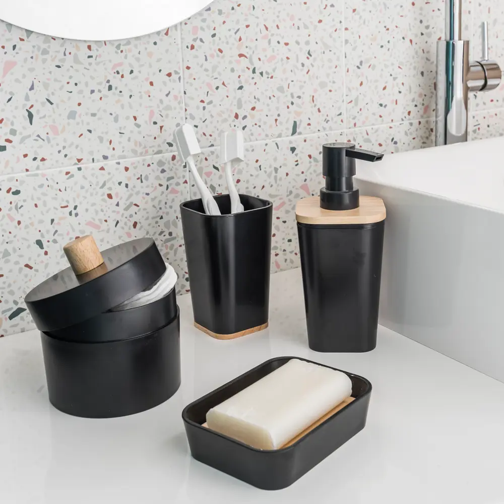 SENSEA Scandi - стильная банка для ватных дисков с деревянной ручкой 83414263 STLM-0989380 - Вид №1