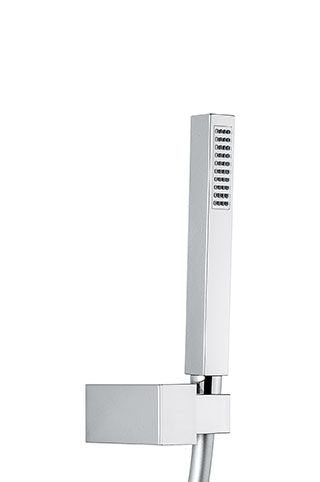 168CR Набор ручного душа 168: шланг 150см. из металлизированного ПВХ (C02729 150см), цвет хром EMMEVI 