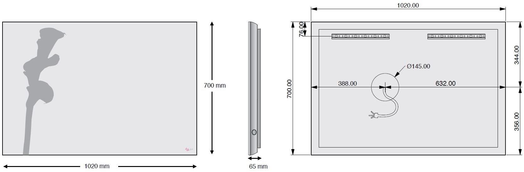 UNICA by Cantoni Прямоугольное настенное зеркало из анодированного алюминия в раме Mh sun-id-1452071 - Вид №6