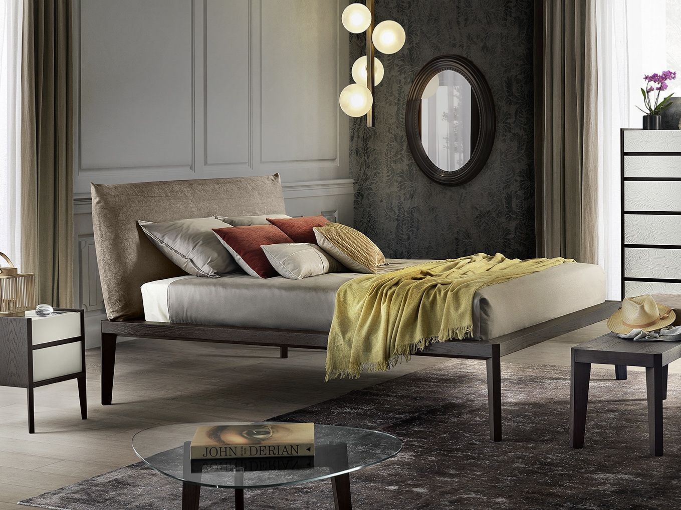 Двуспальная кровать с мягким изголовьем Olivieri ARCH-00130343 - Вид №5