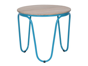 Круглый деревянный журнальный столик для сада