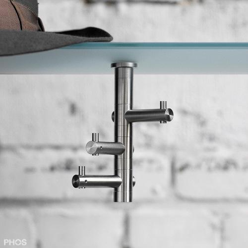 GH3H Крючок для одежды под столешницей, 3 вращающихся крючка PHOS  - Вид №1