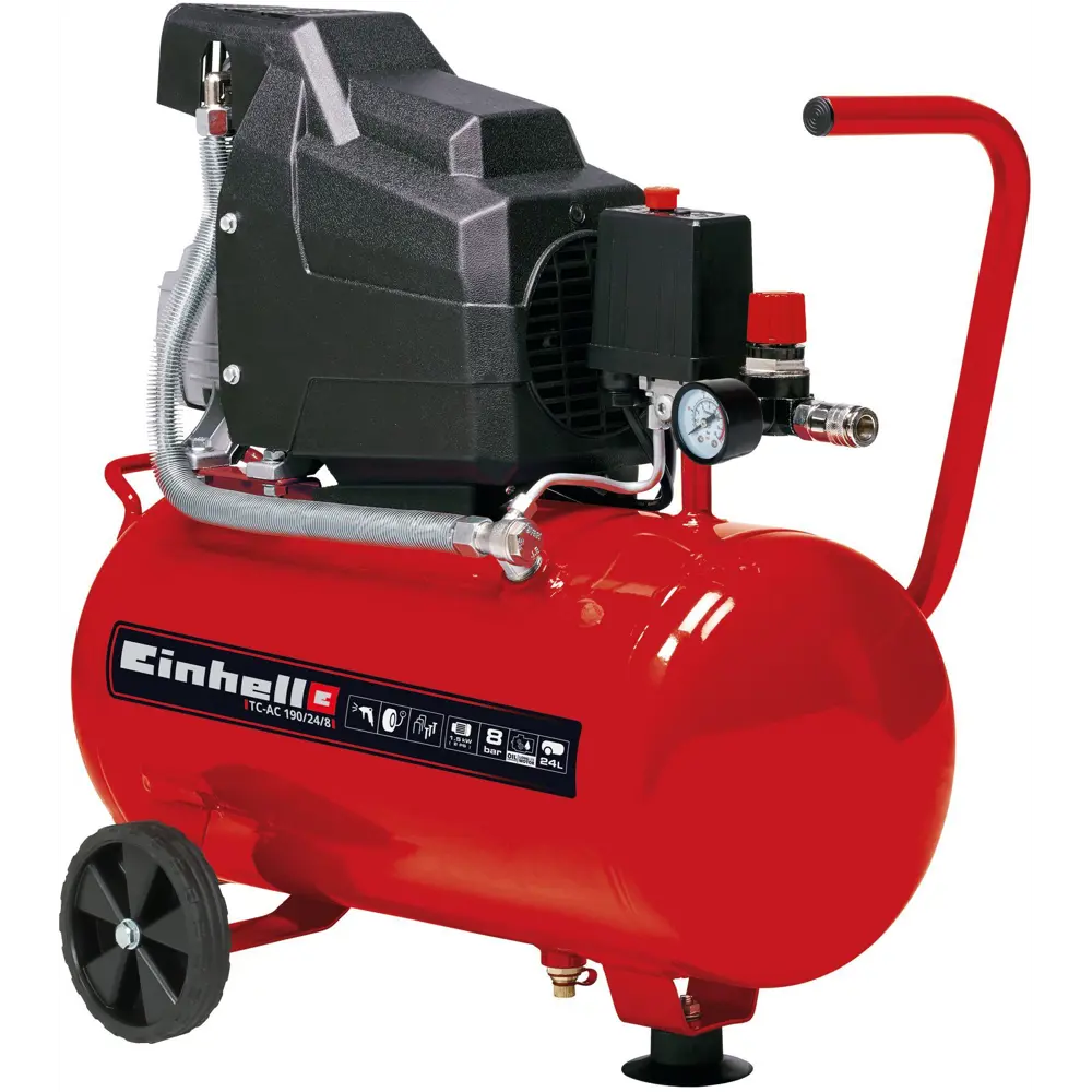 Компрессор поршневой масляный Einhell TC-AC 190/24/8 Kit, 24 л 165 л/мин 86401442 STLM-2064320 