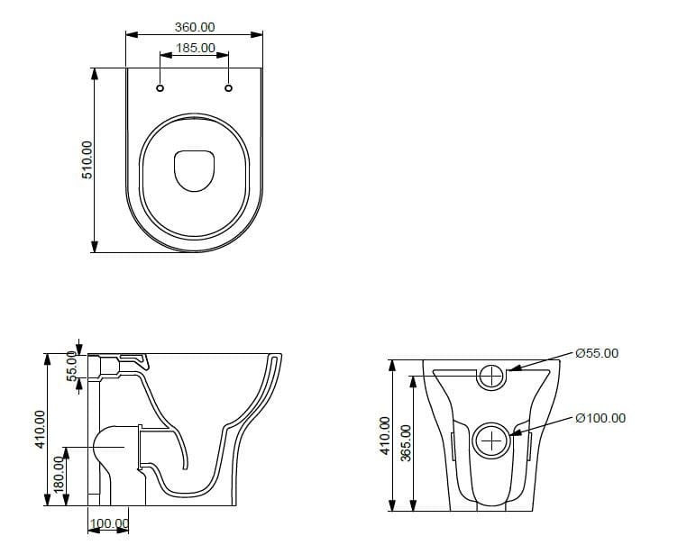 Напольный керамический туалет GSG Ceramic Design ARCH-00122621 - Вид №5