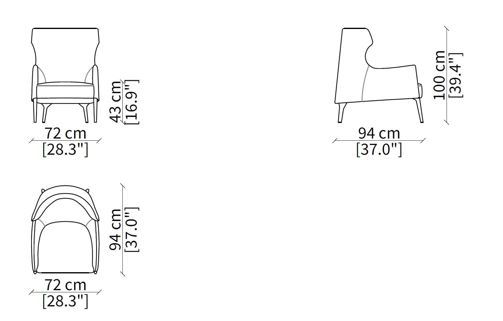 Тканевое кресло bergère с подлокотниками Frigerio Crosby ARCH-00122342 - Вид №9