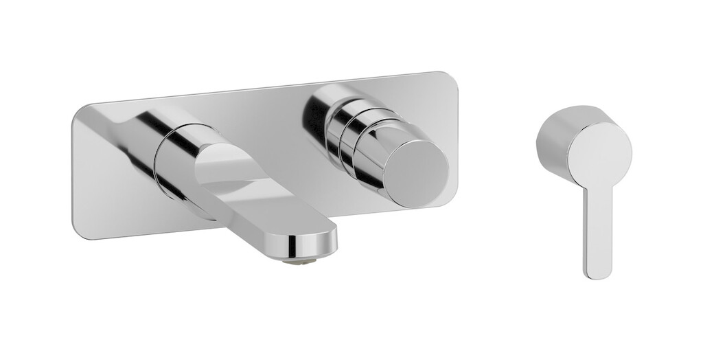 Встроенный в стену смеситель для раковины на 2 отверстия в комплекте с донным клапаном WE ARE IB aa310os Chrome TAAAC